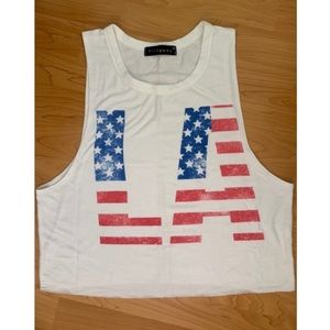 3/$15 Milkyway LA American Flag Muscle Tee